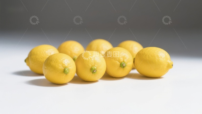 高清大图下载【趣麦麦图】新鲜柠檬整齐排列