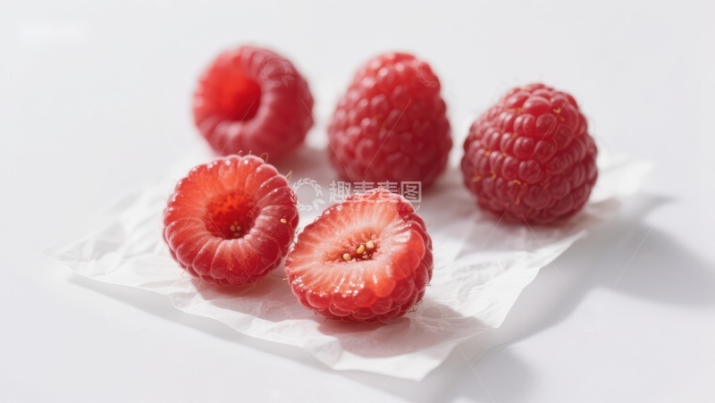 高清大图下载【趣麦麦图】新鲜覆盆子特写