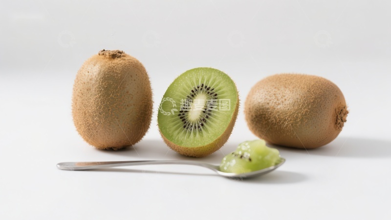 高清大图下载【趣麦麦图】新鲜猕猴桃与果肉特写