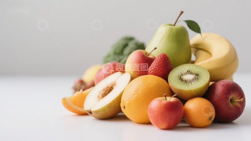 高清大图下载【趣麦麦图】新鲜水果堆叠展示