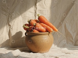 陶罐中的胡萝卜