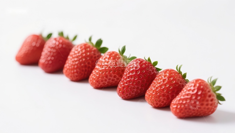 高清大图下载【趣麦麦图】新鲜草莓排列成行