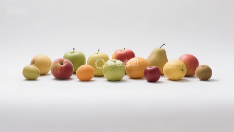 高清大图下载【趣麦麦图】多种新鲜水果整齐排列