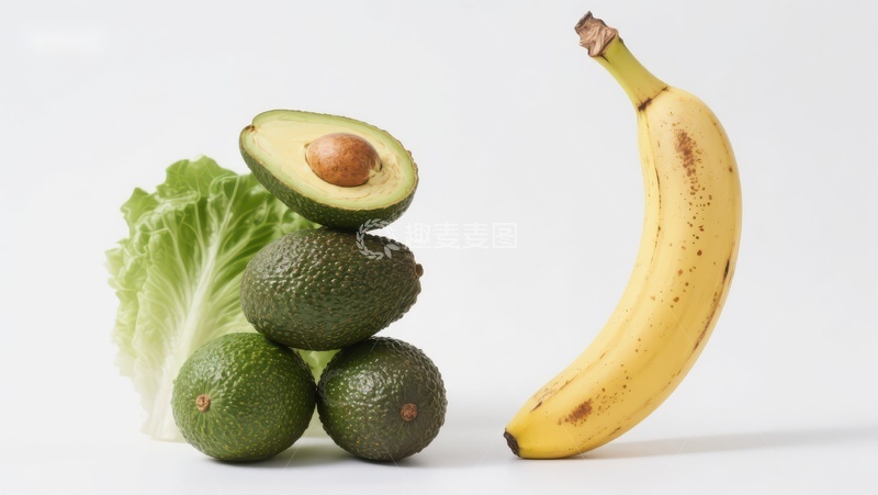 高清大图下载【趣麦麦图】新鲜水果与蔬菜的组合
