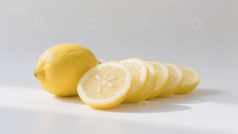 高清大图下载【趣麦麦图】新鲜柠檬与切片展示
