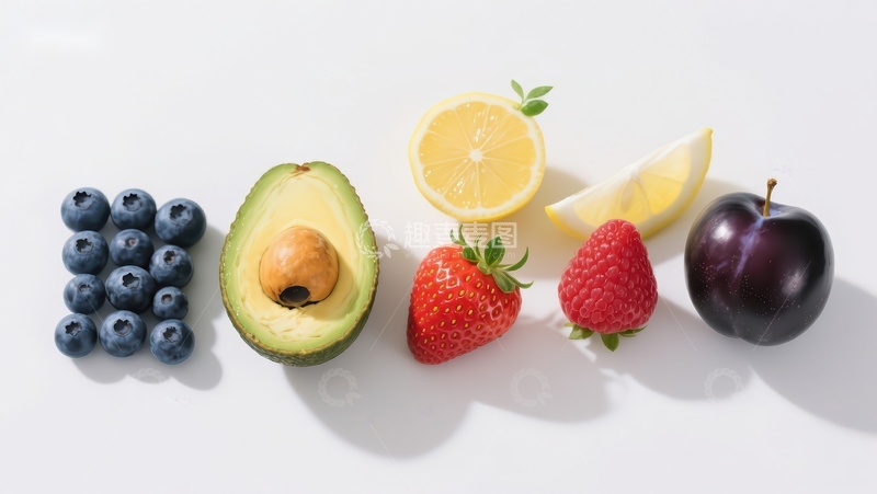 高清大图下载【趣麦麦图】新鲜水果排列展示