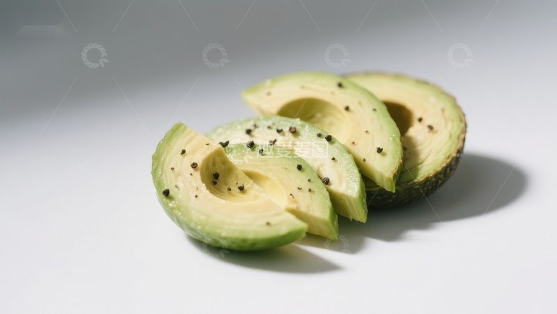 高清大图下载【趣麦麦图】新鲜切片牛油果