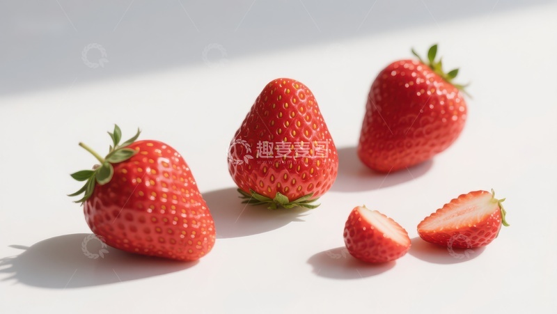 高清大图下载【趣麦麦图】新鲜草莓静物摄影