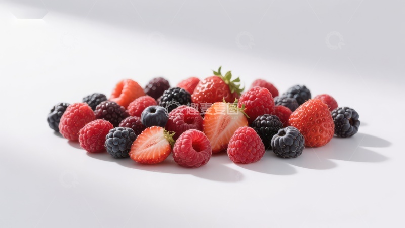 高清大图下载【趣麦麦图】新鲜混合浆果静物图