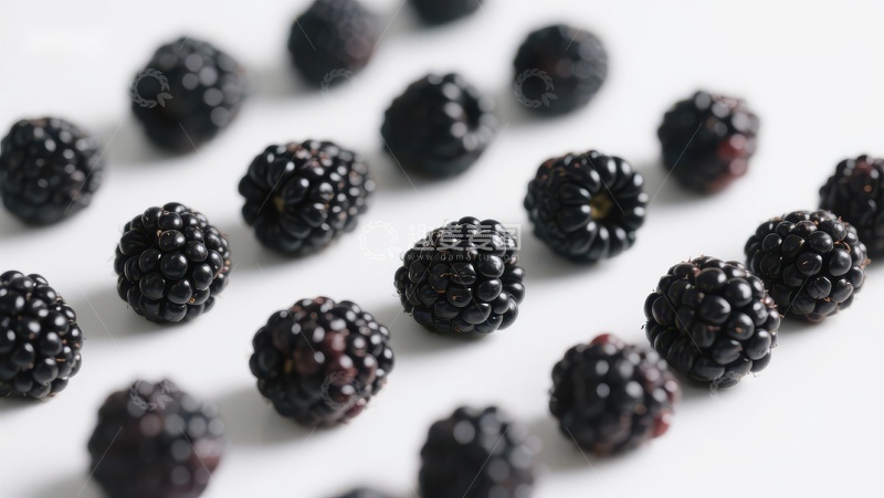 高清大图下载【趣麦麦图】新鲜黑莓整齐排列