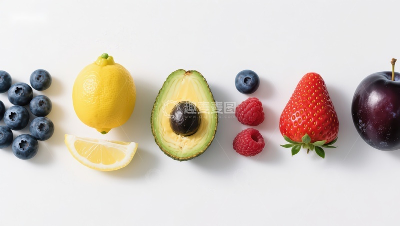 高清大图下载【趣麦麦图】新鲜水果排列展示