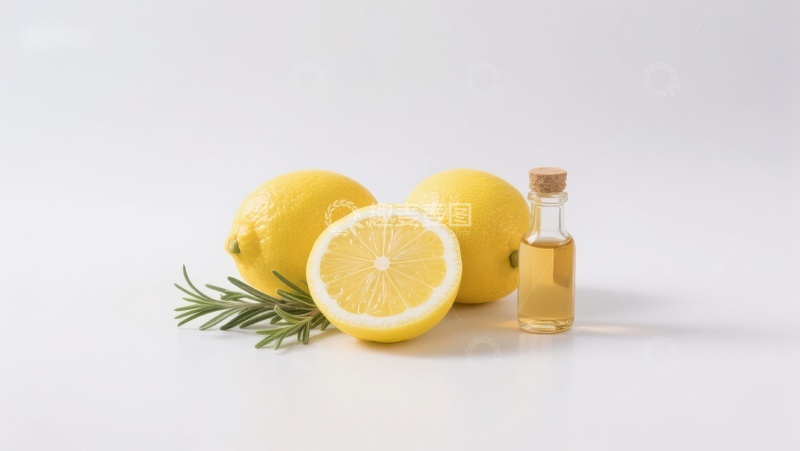 高清大图下载【趣麦麦图】柠檬精油与新鲜柠檬