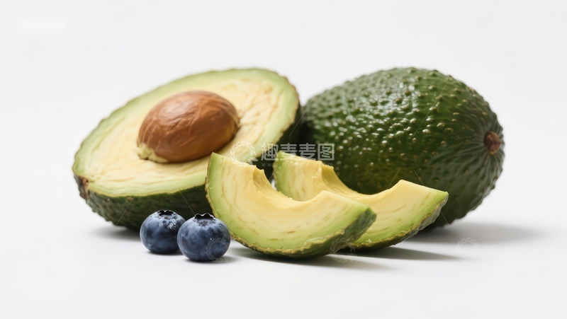 高清大图下载【趣麦麦图】新鲜牛油果与蓝莓特写