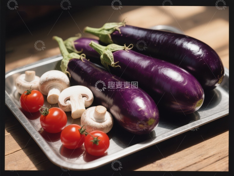 高清大图下载【趣麦麦图】新鲜蔬菜与蘑菇的静物组合