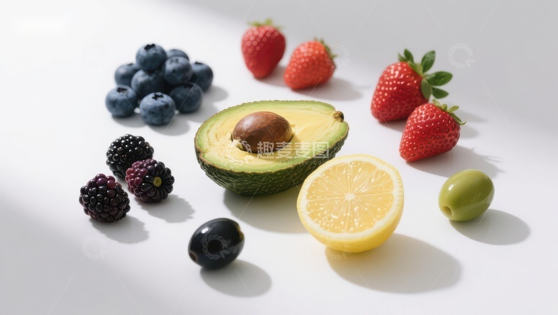 高清大图下载【趣麦麦图】新鲜水果组合展示