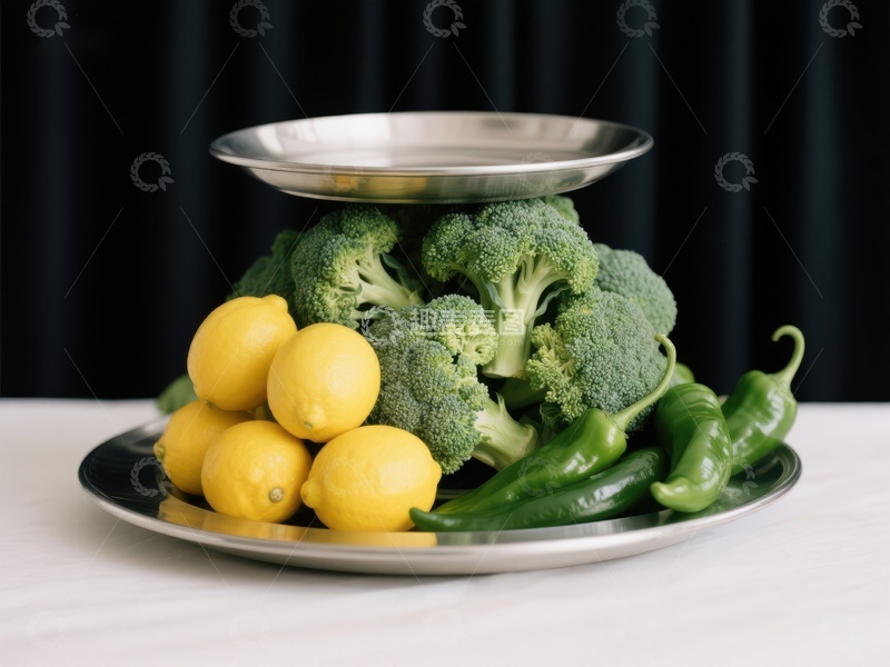 高清大图下载【趣麦麦图】新鲜蔬菜水果堆叠展示