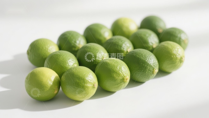 高清大图下载【趣麦麦图】新鲜青柠整齐排列