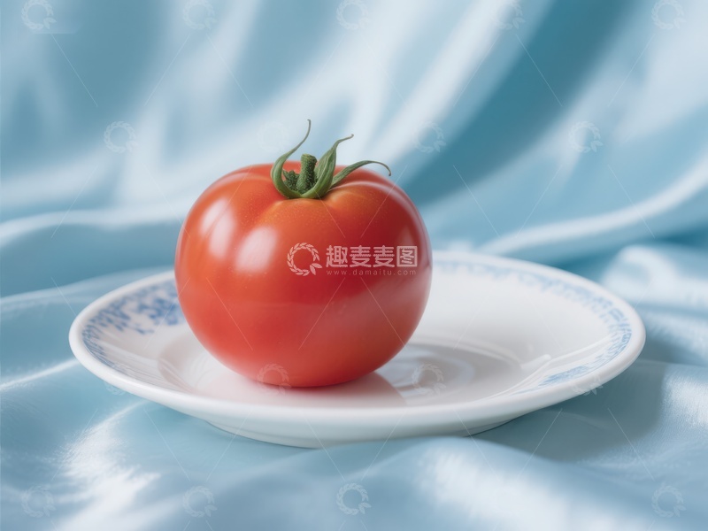 高清大图下载【趣麦麦图】盘中新鲜红番茄