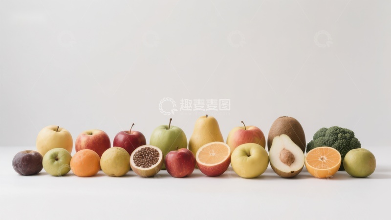 高清大图下载【趣麦麦图】多样水果整齐排列展示