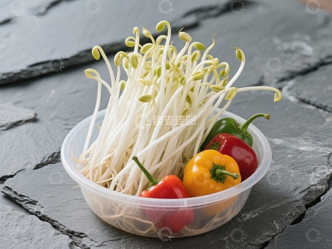 豆芽与彩椒的清新组合