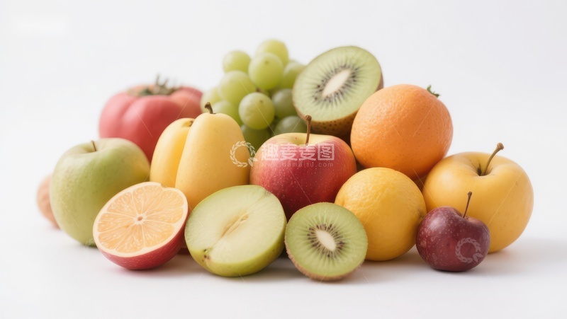 高清大图下载【趣麦麦图】新鲜水果堆叠展示