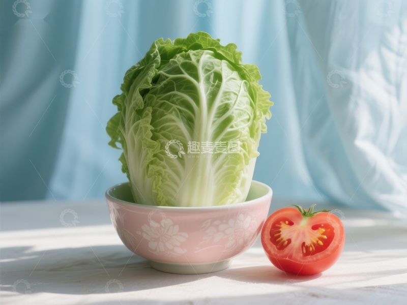 高清大图下载【趣麦麦图】白菜与番茄的清新组合