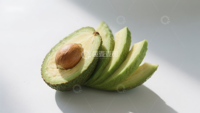 高清大图下载【趣麦麦图】新鲜切片的牛油果