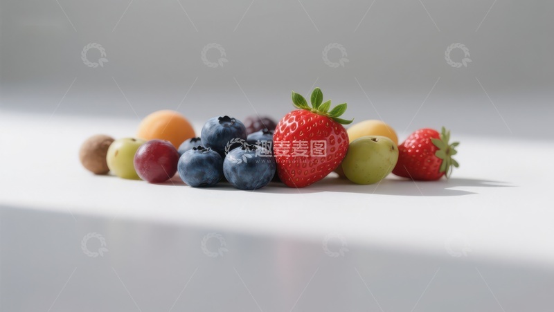 高清大图下载【趣麦麦图】新鲜水果集合，色彩斑斓