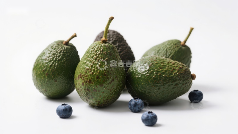 高清大图下载【趣麦麦图】新鲜牛油果与蓝莓静物图