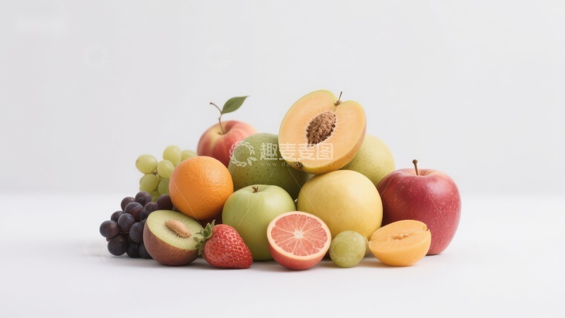 高清大图下载【趣麦麦图】新鲜水果堆叠展示
