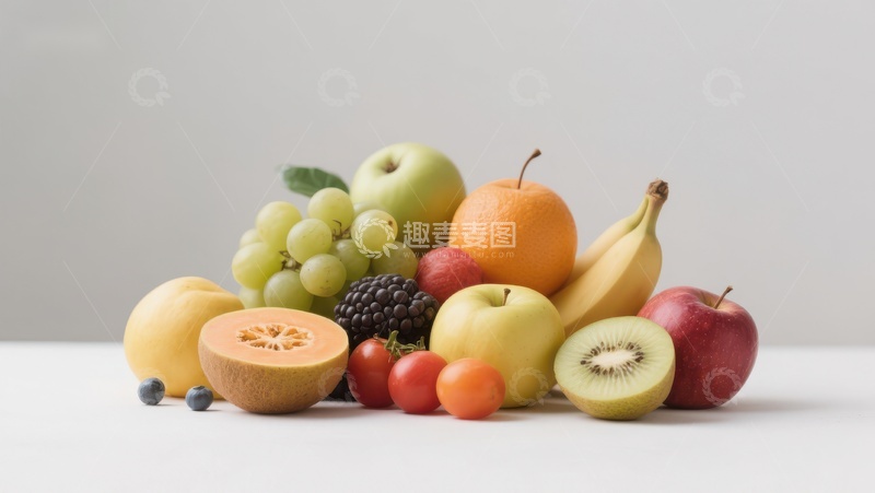 高清大图下载【趣麦麦图】新鲜水果堆叠展示