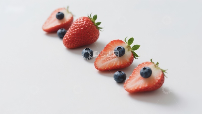 高清大图下载【趣麦麦图】草莓蓝莓创意组合