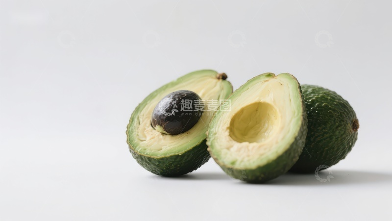 高清大图下载【趣麦麦图】新鲜切开的鳄梨展示