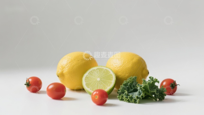 高清大图下载【趣麦麦图】新鲜水果蔬菜静物组合