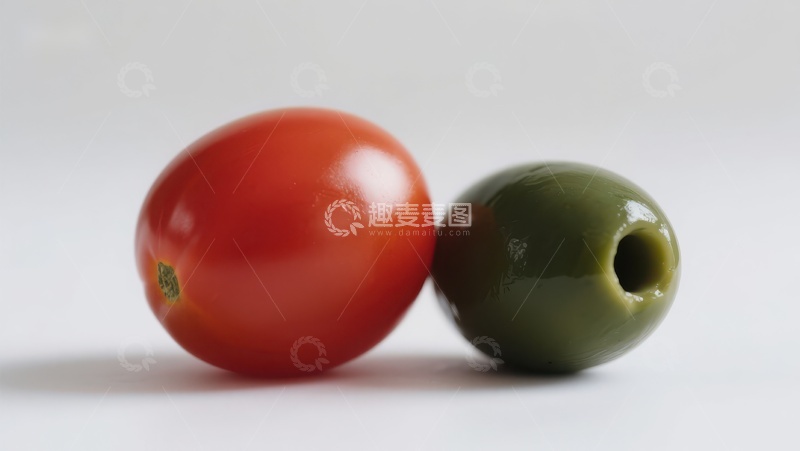 高清大图下载【趣麦麦图】樱桃番茄与青橄榄并置