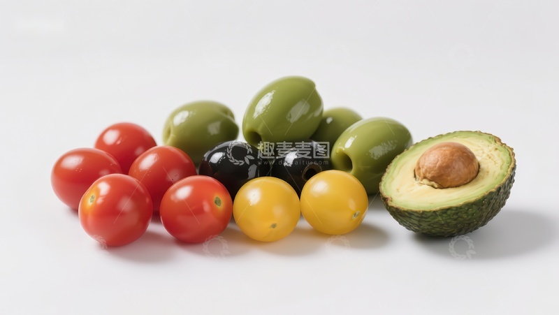 高清大图下载【趣麦麦图】新鲜水果与蔬菜的组合