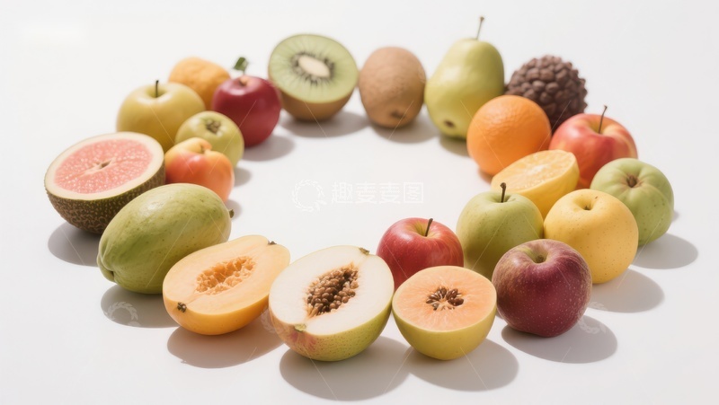 高清大图下载【趣麦麦图】多彩新鲜水果环形排列