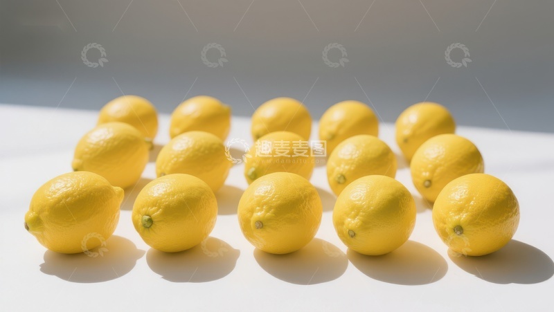 高清大图下载【趣麦麦图】排列整齐的柠檬群