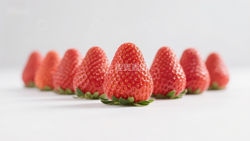 高清大图下载【趣麦麦图】新鲜草莓整齐排列