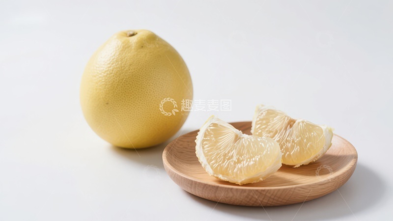 高清大图下载【趣麦麦图】新鲜柚子与切片展示