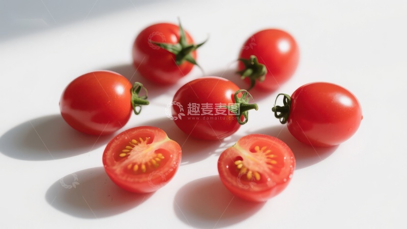 高清大图下载【趣麦麦图】新鲜樱桃番茄特写