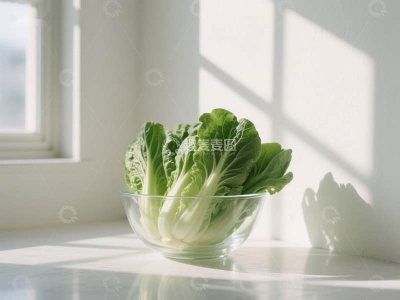 高清大图下载【趣麦麦图】阳光下的青菜碗