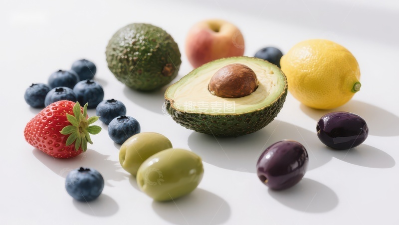 高清大图下载【趣麦麦图】新鲜水果与橄榄的组合