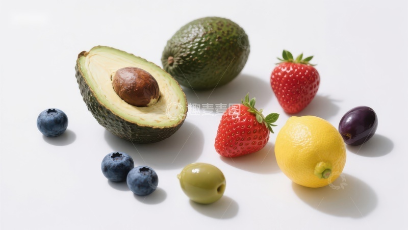 高清大图下载【趣麦麦图】新鲜水果与蔬菜的组合展示