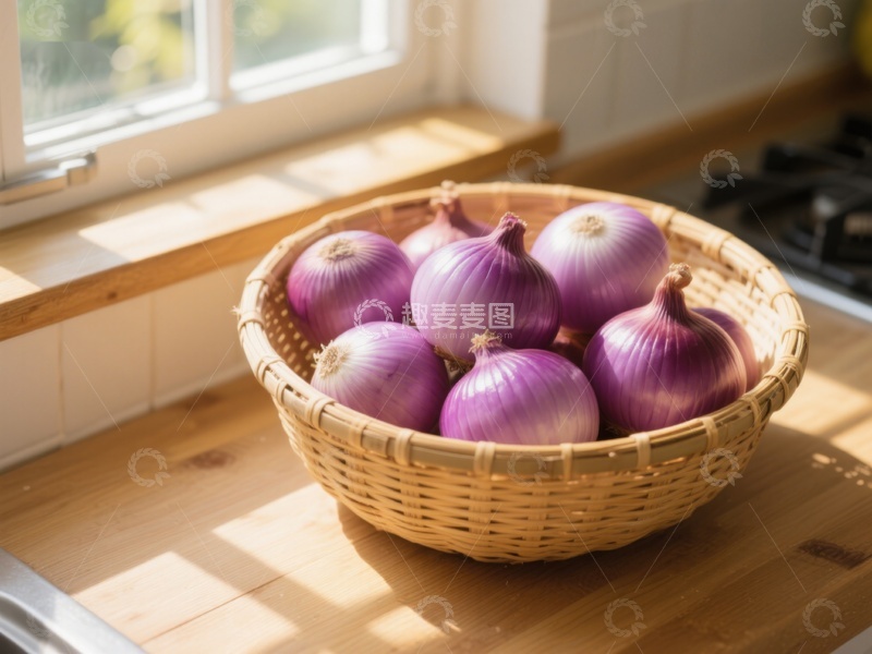 高清大图下载【趣麦麦图】篮子里的紫洋葱