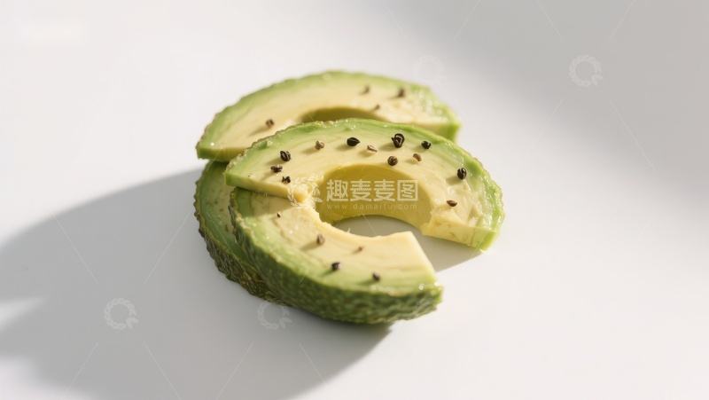 高清大图下载【趣麦麦图】新鲜切片的牛油果