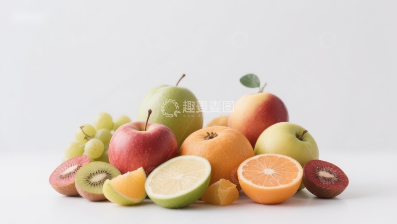 高清大图下载【趣麦麦图】新鲜水果堆叠展示