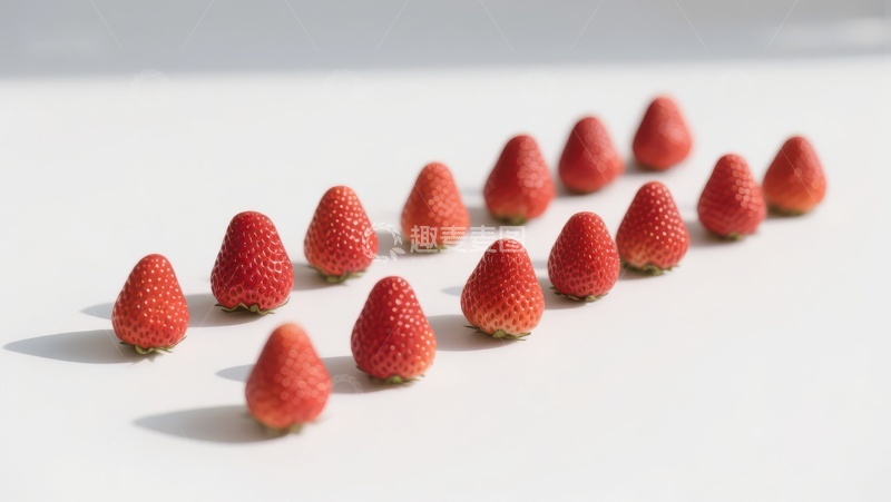 高清大图下载【趣麦麦图】排列整齐的草莓