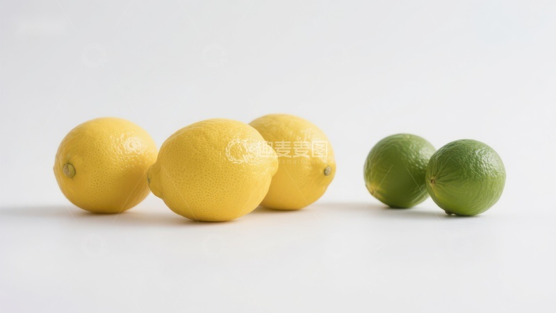 高清大图下载【趣麦麦图】柠檬与青柠并排展示