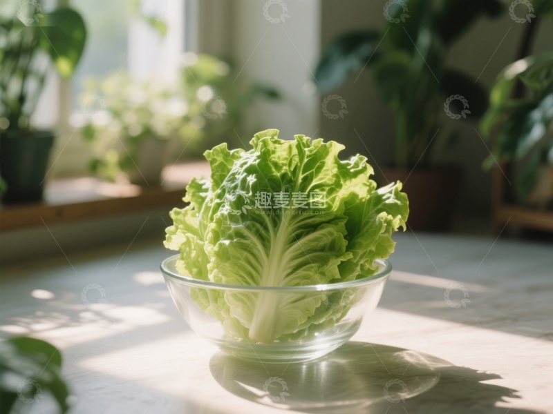 高清大图下载【趣麦麦图】阳光下的生菜